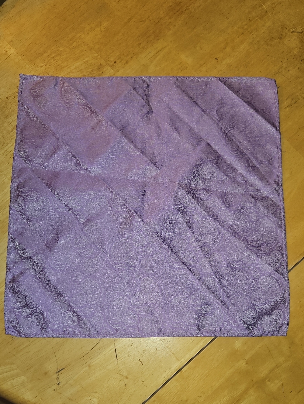 Lavender Purple Paisley Pocket Square / Handkerchief